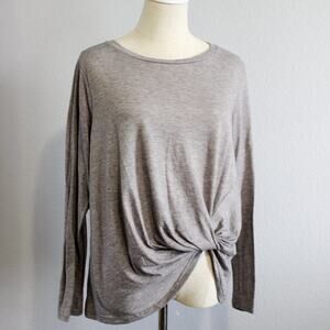 New Ivoire Rustic Red Twist Front Knit Sweater Size L